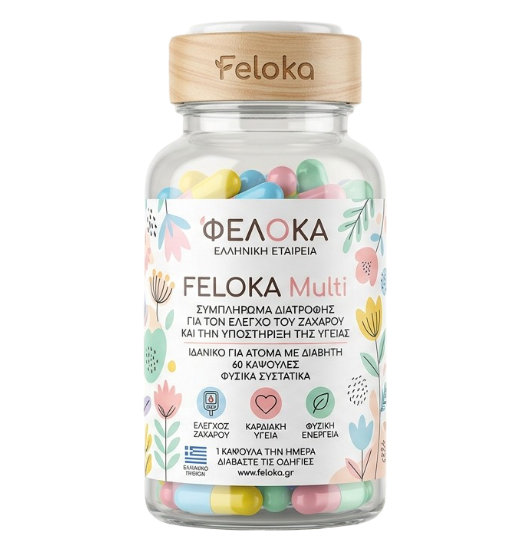 Feloka Multi — Κάψουλες διατροφικού συμπληρώματος, συσκευασία 30 κάψουλων